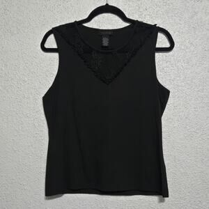 The Limited Womens Floral Lacey Sheer High Neck Tank Size L Whimsigoth Regency